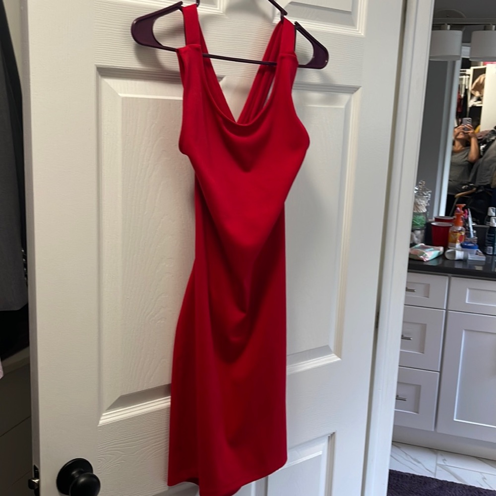 Mini red dress